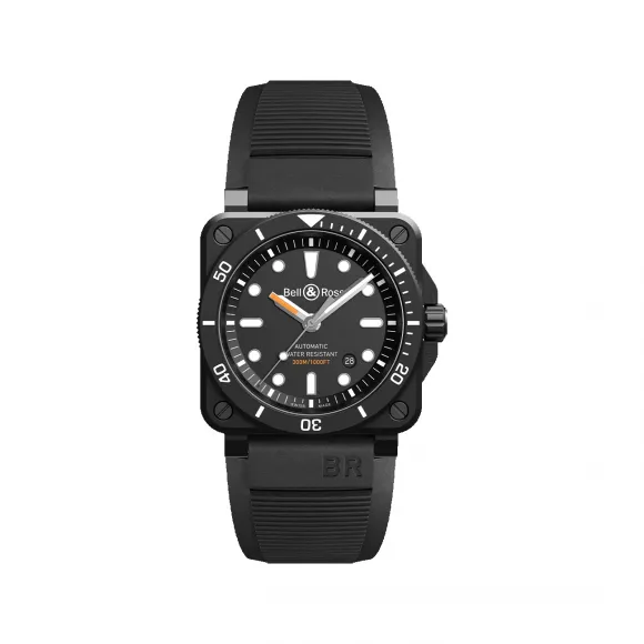 柏莱士/Bell&ross Instruments 系列 42MM 哑光黑色陶瓷 自动机械机芯 男表 BR0392-D-BL-CE-SRB