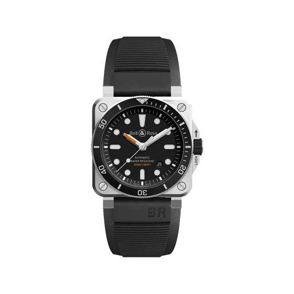 柏莱士/Bell&ross Instruments 系列 42MM 磨砂抛光精钢 自动机械机芯 男表 BR0392-D-BL-ST-SRB