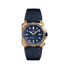 柏莱士/Bell&ross Instruments 系列 42MM 磨砂-抛光CuSn8青铜 自动机械机芯 男表 BR0392-D-BU-BR-LGS