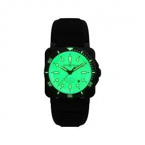 柏莱士/Bell&ross 42 MM 雾面黑色陶瓷 自动机械机芯 BR0392-D-C5-CE-SRB