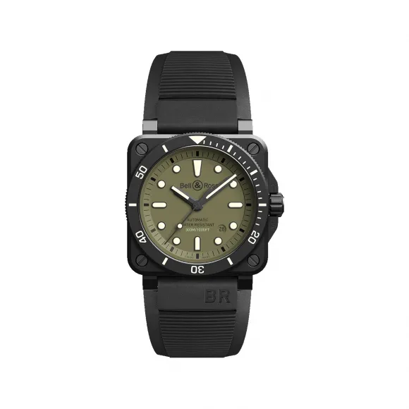 柏莱士/Bell&ross Instruments 系列 42MM 亚光黑色陶瓷 自动机械机芯 男表 BR0392-D-KA-CE-SRB