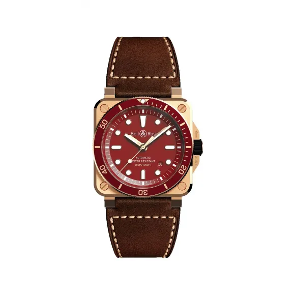 柏莱士/Bell&ross Instruments 系列 42MM 磨砂-抛光CuSn8青铜 自动机械机芯 男表 BR0392-D-R-BR-SCA