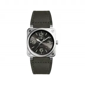 柏莱士/Bell&ross Instruments 系列 42MM 磨砂-抛光精钢 自动机械机芯 男表 BR0392-GC3-ST-SCA