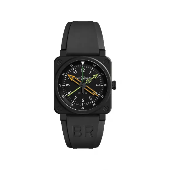 柏莱士/Bell&ross 42 MM 哑光黑色陶瓷 自动机械机芯 BR0392-RCO-CE-SRB