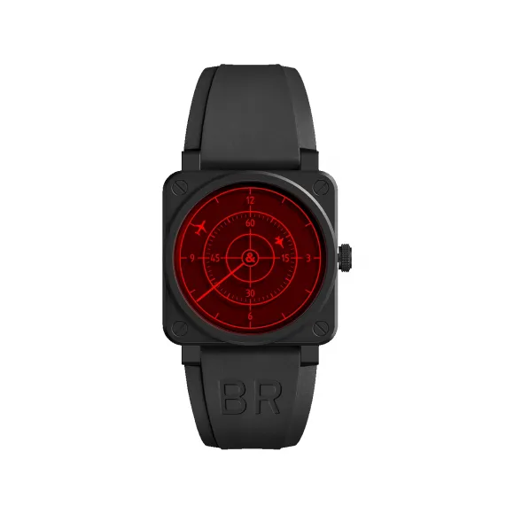 柏莱士/Bell&ross Instruments 系列 42MM 亚光黑色陶瓷 自动机械机芯 男表 BR0392-RRDR-CE-SRB