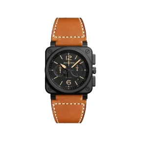 柏莱士/Bell&ross Instruments 系列 42MM 哑光黑色陶瓷 自动机械机芯 男表 BR0394-HERI-CE