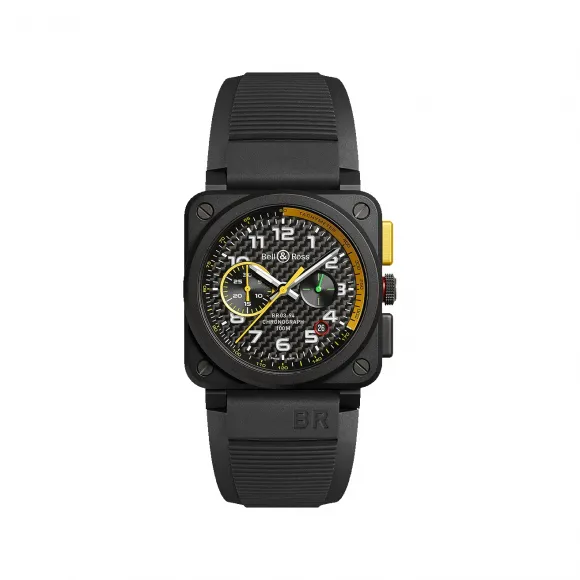 柏莱士/Bell&ross 42 MM 雾面黑色陶瓷 自动机械机芯 BR0394-RS17
