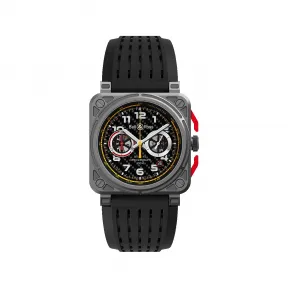 柏莱士/Bell&ross Instruments 系列 42MM 微喷钛金属 自动机械机芯 男表 BR0394-RS18