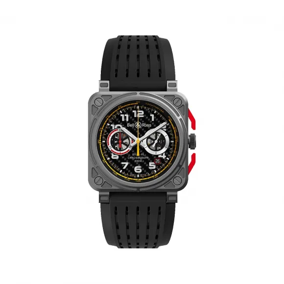 柏莱士/Bell&ross Instruments 系列 42MM 微喷钛金属 自动机械机芯 男表 BR0394-RS18