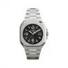 柏莱士/Bell&ross Instruments 系列 40MM 磨砂抛光精钢 自动机械机芯 男表 BR05A-BL-ST-SST