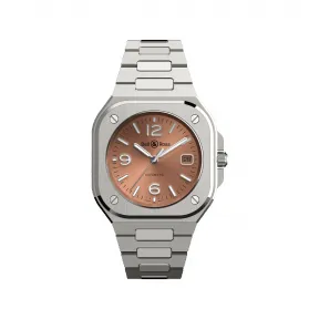 柏莱士/Bell&ross 40 MM 缎面打磨及抛光不锈钢 自动机械机芯 男表 BR05A-BR-ST-SST