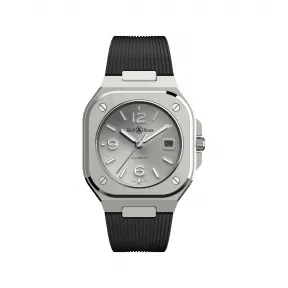 柏莱士/Bell&ross Instruments 系列 40MM 磨砂抛光精钢 自动机械机芯 男表 BR05A-GR-ST-SRB