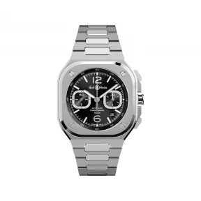 柏莱士/Bell&ross 42 MM 缎面打磨及抛光不锈钢 自动机械机芯 男表 BR05C-BLC-ST-SST