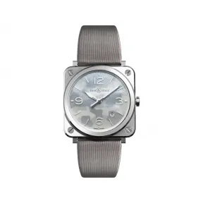 柏莱士/Bell&ross Instruments 系列 39MM 磨砂抛光精钢 石英机芯 男表 BRS-CAMO-ST