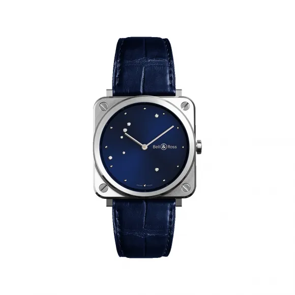 柏莱士/Bell&ross Instruments 系列 39MM 磨砂抛光精钢 石英机芯 男表 BRS-EA-ST-SCR