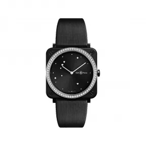 柏莱士/Bell&ross Instruments 系列 39MM 抛光黑色陶瓷 石英机芯 男表 BRS-EBL-CE-LGD-SCA