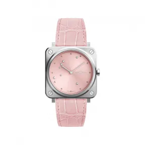 柏莱士/Bell&ross Instruments 系列 39MM 磨砂抛光精钢 石英机芯 男表 BRS-EP-ST-SCR