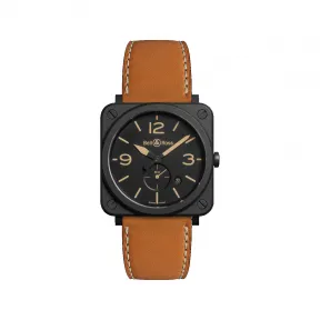 柏莱士/Bell&ross Instruments 系列 39MM 哑光黑色陶瓷 石英机芯 男表 BRS-HERI-CEM