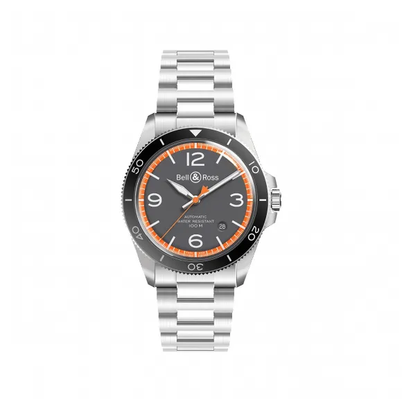 柏莱士/Bell&ross vintage 系列 41MM 磨砂抛光精钢 自动机械机芯 男表 BRV292-ORA-ST-SST