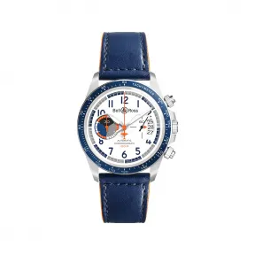 柏莱士/Bell&ross vintage 系列 41MM 磨砂-抛光精钢 自动机械机芯 男表 BRV294-BB-ST-SCA