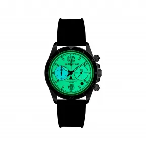 柏莱士/Bell&ross vintage 系列 41MM 磨砂与抛光精钢 自动机械机芯 男表 BRV294-LUM-ST-SRB