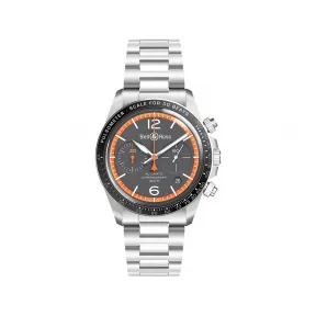 柏莱士/Bell&ross vintage 系列 41MM 磨砂抛光精钢 自动机械机芯 男表 BRV294-ORA-ST-SST