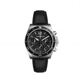 柏莱士/Bell&ross vintage 系列 43MM 磨砂-抛光精钢 自动机械机芯 男表 BRV394-BL-ST-SCA