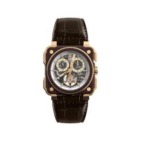 柏莱士/Bell&ross Experimental 系列 45MM 18K玫瑰金和珍贵木材 手动机械机芯 男表 BRX1-CHTB-CM