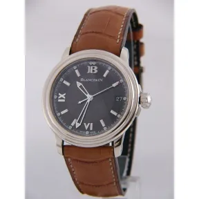 宝珀/Blancpain 38MM 18K白金 自动机械机芯 男表 2100-1530-53