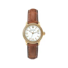 宝珀/Blancpain 29MM 18kt白金与钻石 自动机械机芯 女表 2102-1418-53