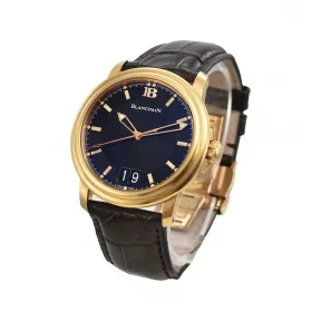 宝珀/Blancpain 40MM 18K玫瑰金 自动机械机芯 男表 2850A-3630-64