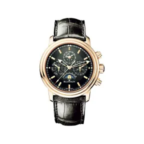 宝珀/Blancpain 40MM 18K玫瑰金 自动机械机芯 男表 2885F-3630-53B