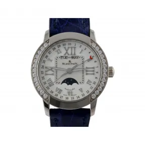 宝珀/Blancpain 34MM 18kt白金与部分钻石 自动机械机芯 女表 3253-6044a-56B