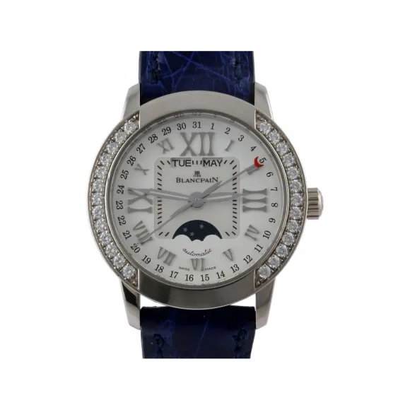 宝珀/Blancpain 34MM 18kt白金与部分钻石 自动机械机芯 女表 3253-6044a-56B