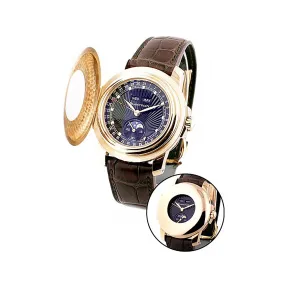 宝珀/Blancpain 39MM 18K玫瑰金 自动机械机芯 男表 4563-3630-55