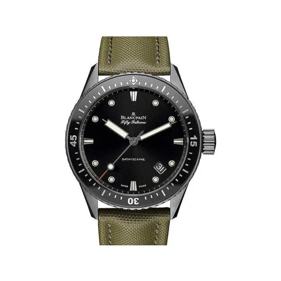 宝珀/Blancpain 43MM 钛与黑色陶瓷 自动机械机芯 男表 5000-12C30-K52A