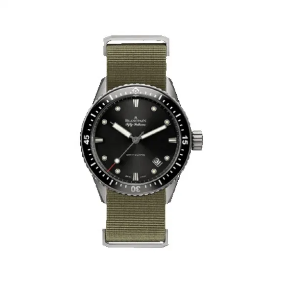 宝珀/Blancpain Fifty Fathoms 43 MM 不锈钢与陶瓷 自动机械机芯 男表 5000-12C30-NAKA