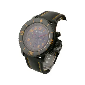 宝珀/Blancpain 45MM 钢与DLC涂料 自动机械机芯 男表 5785FO-11D03-63