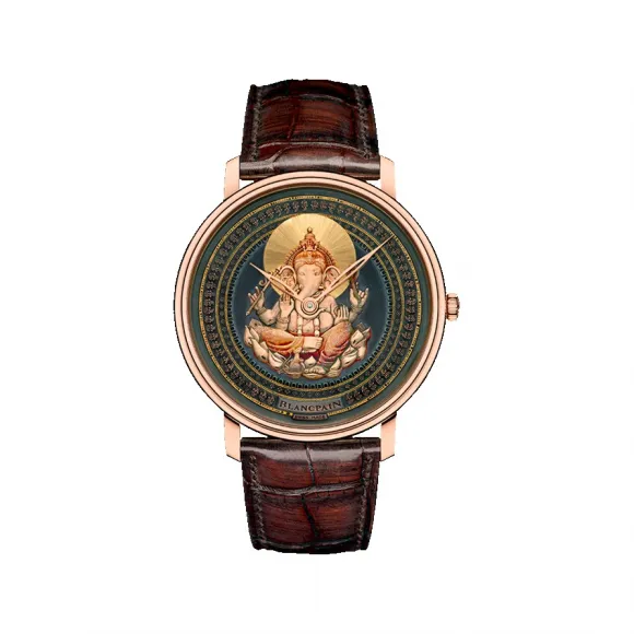 宝珀/Blancpain Villeret系列 红金表壳 手动机械机芯 男表 6615-3615-55B