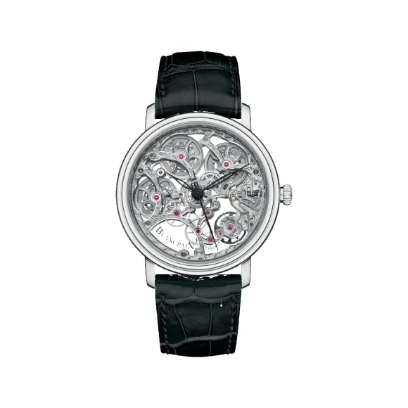宝珀/Blancpain Villeret系列 白色金表壳 手动机械机芯 男表 6633-1500-55B