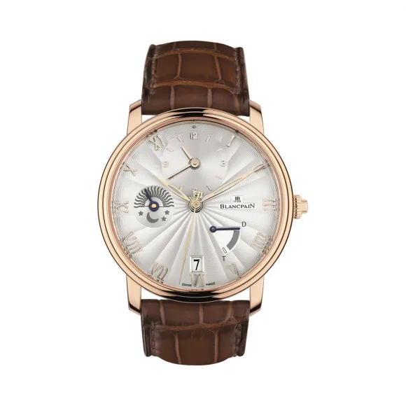 宝珀/Blancpain Villeret系列 40MM 18K玫瑰金 自动机械机芯 男表 6665-3643-55B