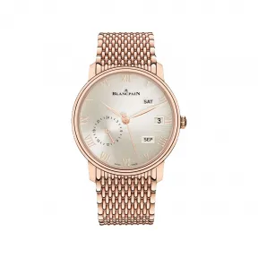 宝珀/Blancpain Villeret系列 18k玫瑰金 自动机械机芯 男表 6670A-3642-MMB