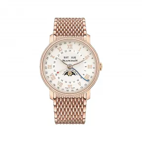 宝珀/Blancpain Villeret系列 红金表壳 自动机械机芯 男表 6676-3642-MMB