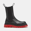 葆蝶家/Bottega Veneta 黑色、红色 BV Tire皮靴 630284-VBS50-1028