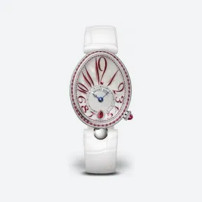 宝玑/Breguet reine-de-naples-那不勒斯王后系列 28.5 MM 18K白色金 自动机械机芯 女表 8918BB-5R-964-R00R