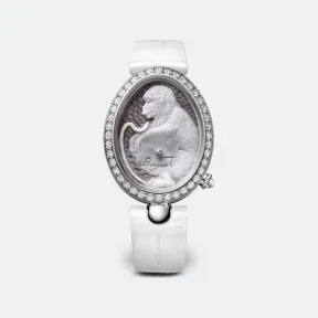 宝玑/Breguet那不勒斯王后系列 36.5MM X 28.45MM 18k白金镶钻 自动机械机芯 女表 8958BB-55-974-08