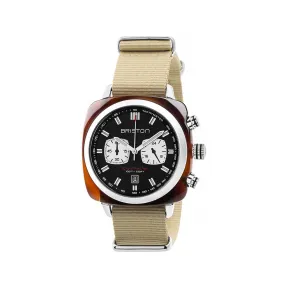 布里斯顿/briston 42 x 42 MM 醋酸酯 玳瑁纹 石英机芯 男表 17142.SA.TS.1.NK