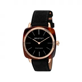 布里斯顿/briston 37 x 37 MM 醋酸酯 玳瑁纹 配有抛光316L不锈钢的凹槽表圈 石英机芯 男表 22937.PRA.T.1.LNB