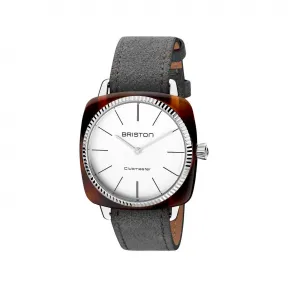 布里斯顿/briston 37 x 37 MM 醋酸酯 玳瑁纹 配有抛光316L不锈钢的凹槽表圈 石英机芯 男表 22937.SA.T.2.LNT