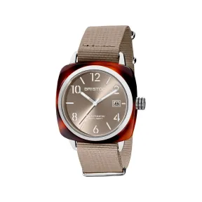 布里斯顿/briston 40 x 40 MM 醋酸酯 玳瑁纹 石英机芯 男表 23240.SA.T.30.NT